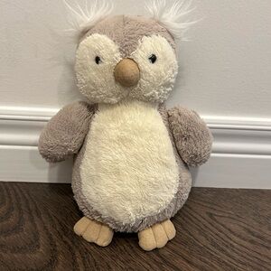 Jellycat Peanut Owl Plush Stuffed Animal Beige/Cream